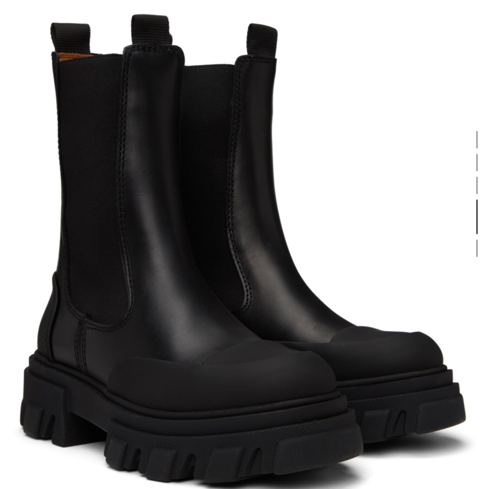GANNI BLACK MID CHELSEA BOOT EU41/US 11
